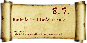 Bodnár Tibériusz névjegykártya